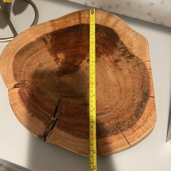 Distressed Natural wood unique footed tray - Picture 9 of 9